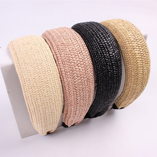 Hand-woven Lafite Straw Mat Holiday Headband