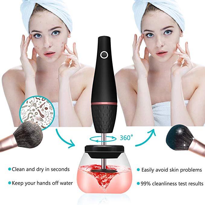 Makeup brush cleaner electric